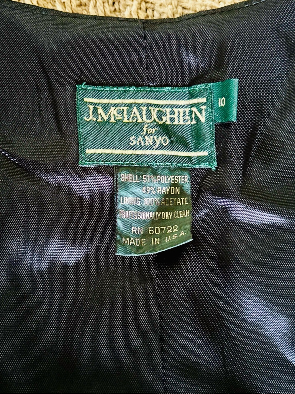 Vintage 90s Black Paisley Jacquard Vest - Tailored Button-Front Waistcoat - Picture 7 of 7